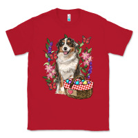 Red Easter Aussie Australian Shepherd Classic Tee - RanaPortraitStore