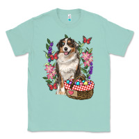 Seafoam Easter Aussie Australian Shepherd Classic Tee - RanaPortraitStore