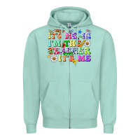 Seafoam its me hi im the teacher its me Zipper Hoodie - texasbilliewilder