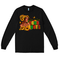 Black Remember your roots Afro American Long Sleeve Tee - RanaPortraitStore
