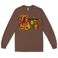 Chestnut Remember your roots Afro American Long Sleeve Tee - RanaPortraitStore