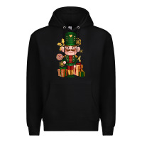 Black Christmas Nutcracker Premium Hoodie - NancyCooperArtShop