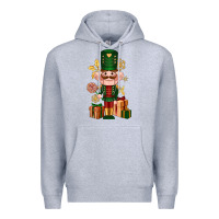 Heather Grey Christmas Nutcracker Premium Hoodie - NancyCooperArtShop
