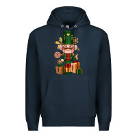Navy Christmas Nutcracker Premium Hoodie - NancyCooperArtShop