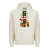 Oatmeal Heather Christmas Nutcracker Premium Hoodie - NancyCooperArtShop