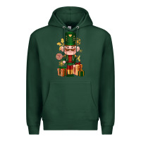Sports Green Christmas Nutcracker Premium Hoodie - NancyCooperArtShop