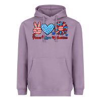 Lavender peace love america Heavyweight Hoodie - HRA Design Shop