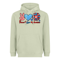 Matcha peace love america Heavyweight Hoodie - HRA Design Shop