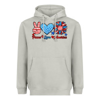 Moon Dust peace love america Heavyweight Hoodie - HRA Design Shop