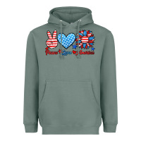 Sage peace love america Heavyweight Hoodie - HRA Design Shop