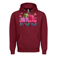 Burgundy it s fall y all Zipper Hoodie - Zillion Design Studio