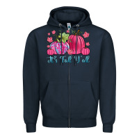 Navy it s fall y all Zipper Hoodie - Zillion Design Studio