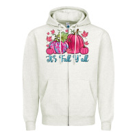 Oatmeal Heather it s fall y all Zipper Hoodie - Zillion Design Studio