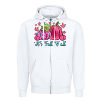 White it s fall y all Zipper Hoodie - Zillion Design Studio