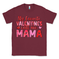 Burgundy my favorite valentines call me mama Classic Tee - texasbilliewilder