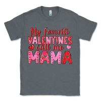 Charcoal Heather my favorite valentines call me mama Classic Tee - texasbilliewilder
