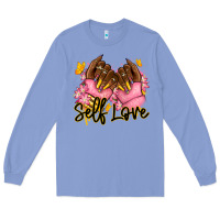 Colony Blue Self love pink afro nails Long Sleeve Tee - RanaPortraitStore