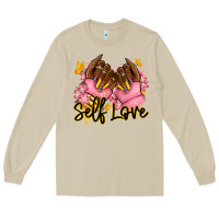 Mushroom Self love pink afro nails Long Sleeve Tee - RanaPortraitStore