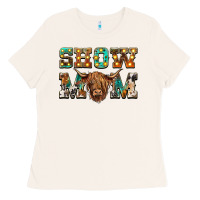 Bone show mom scottish cattle Ladies Tee - BarkalooDesign