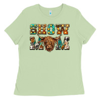 Matcha show mom scottish cattle Ladies Tee - BarkalooDesign