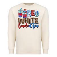 Sandshell red whıte loaded tea Premium Sweatshirt - AdoDesignShop