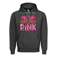 Charcoal Heather in october we wear pink Zipper Hoodie - Zillion Design Studio