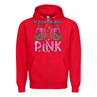 Red in october we wear pink Zipper Hoodie - Zillion Design Studio