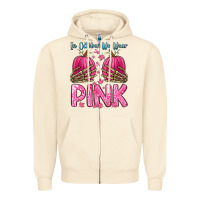 Sandshell in october we wear pink Zipper Hoodie - Zillion Design Studio