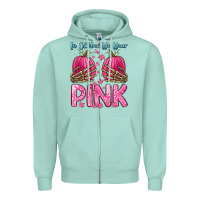 Seafoam in october we wear pink Zipper Hoodie - Zillion Design Studio