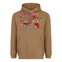 Toasted Coconut love is the closet thing to magic Heavyweight Hoodie - RacoonDesign