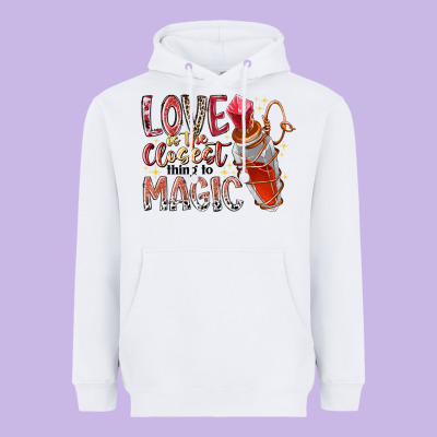 Love Is The Closet Thing To Magic Heavyweight Hoodie Designed By Racoondesign