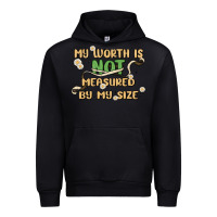 Black my worth is not defined by my size Urban Hoodie - MaliasSmallBusiness