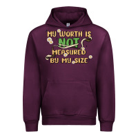 Mauve Wine my worth is not defined by my size Urban Hoodie - MaliasSmallBusiness