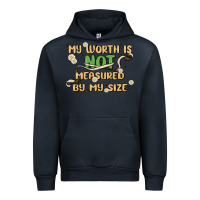Navy my worth is not defined by my size Urban Hoodie - MaliasSmallBusiness