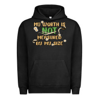 Pigment Black my worth is not defined by my size Urban Hoodie - MaliasSmallBusiness