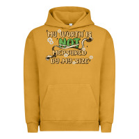 Pigment Peanut Butter my worth is not defined by my size Urban Hoodie - MaliasSmallBusiness