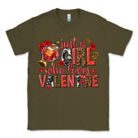 Army Green just a girl who loves valentine Classic Tee - texasbilliewilder