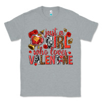 Heather Grey just a girl who loves valentine Classic Tee - texasbilliewilder