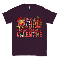 Plum just a girl who loves valentine Classic Tee - texasbilliewilder