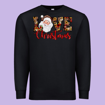Love Christmas Santa Premium Sweatshirt Designed By Jahusdesignshop