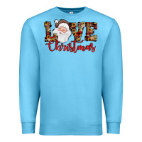 Ocean Blue Love Christmas Santa Premium Sweatshirt - JahusDesignShop