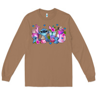 Toasted Coconut stitch coffee cups Long Sleeve Tee - AdoDesignShop
