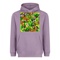Lavender St. Patrick's Donkey With Shamrock Seamless Heavyweight Hoodie - FaDigitalArtStudio