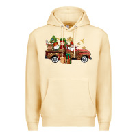 Pina Colada Christmas Truck Elf Santa snowman reindeer Premium Hoodie - NancyCooperArtShop