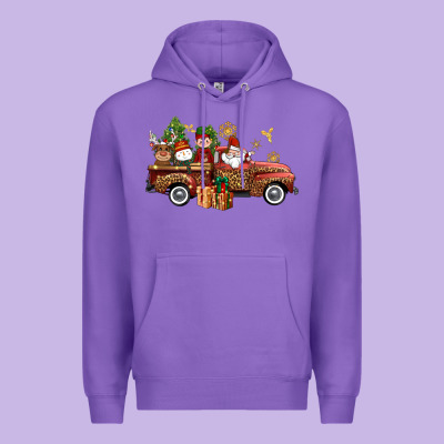 Christmas Truck Elf Santa Snowman Reindeer Premium Hoodie Designed By Nancycooperartshop