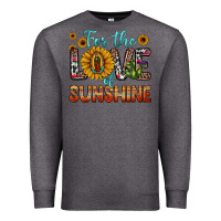 Charcoal Heather for the love of sunshine sunflower our lady of guadalupe Premium Sweatshirt - JahusDesignShop