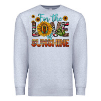 Heather Grey for the love of sunshine sunflower our lady of guadalupe Premium Sweatshirt - JahusDesignShop