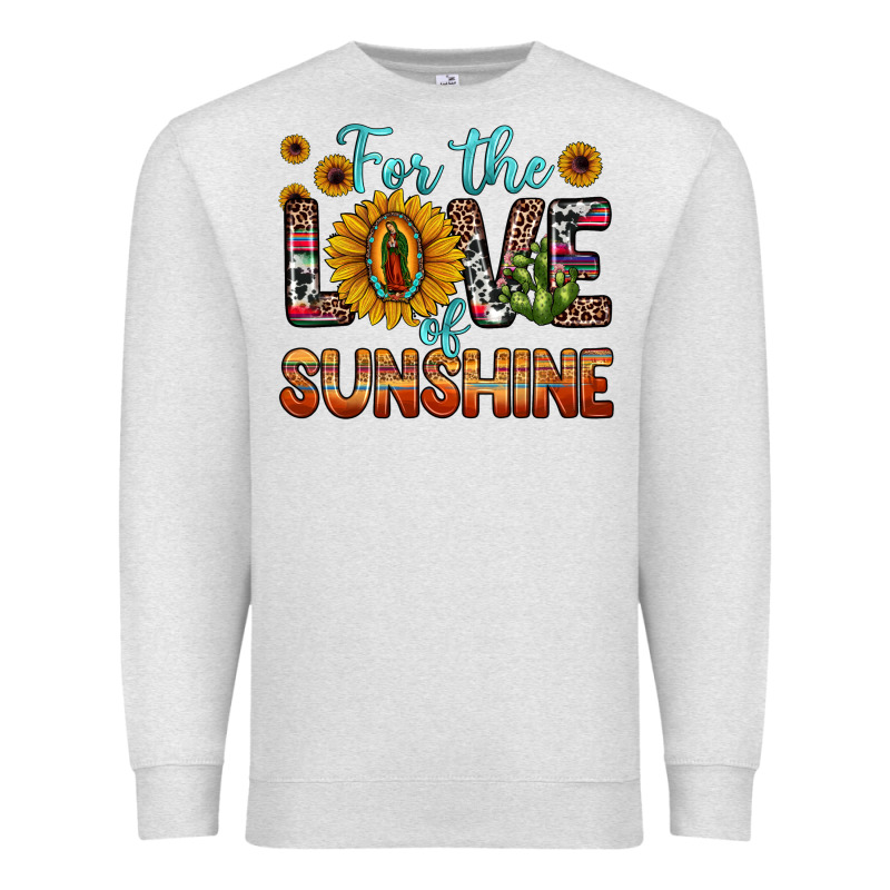 For The Love Of Sunshine Sunflower Our Lady Of Guadalupe Premium Sweatshirt by JahusDesignShop | Teevron