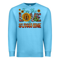 Ocean Blue for the love of sunshine sunflower our lady of guadalupe Premium Sweatshirt - JahusDesignShop
