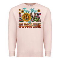 Pale Pink for the love of sunshine sunflower our lady of guadalupe Premium Sweatshirt - JahusDesignShop